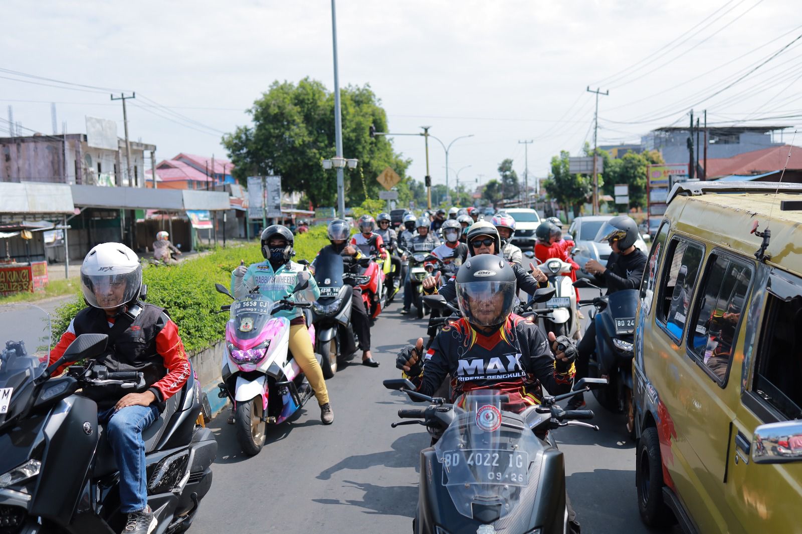 Rolling city Maxi Riders Bengkulu (MRB), Mio, Vixion Bringas, Rx-King Tobo Kito dan R15 CB.