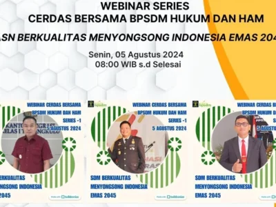 Kantor Imigrasi Kelas I TPI Bengkulu mengikuti pembukaan dan kegiatan webinar series yang diadakan oleh Badan Pengembangan Sumber Daya Manusia Hukum dan HAM RI