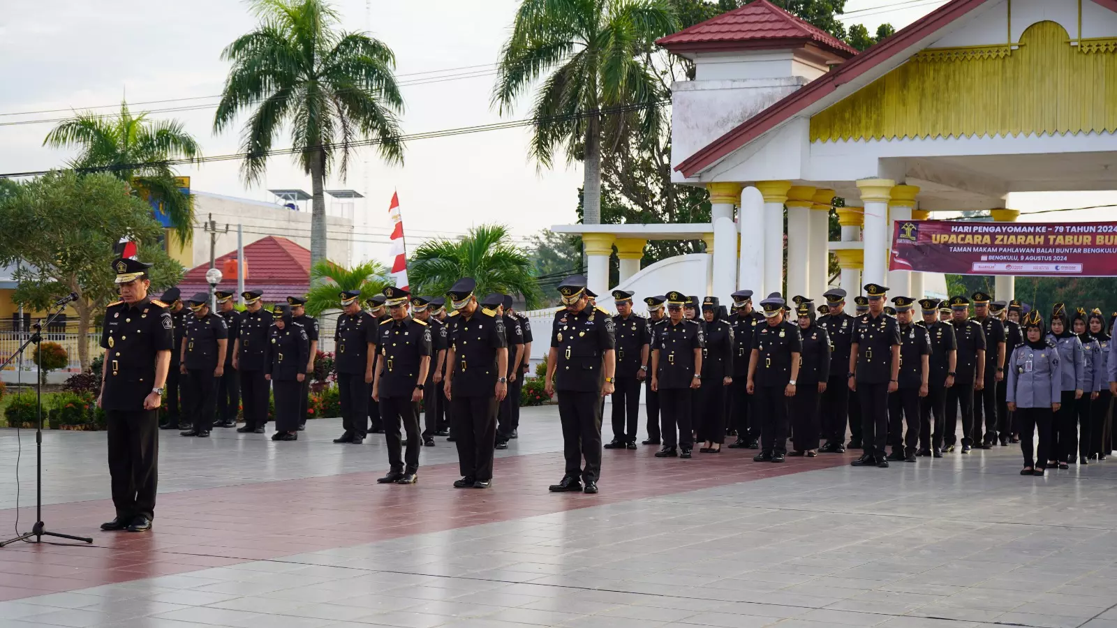 Kantor Imigrasi Kelas I TPI Bengkulu Ikuti Tabur Bunga Hari Pengayoman ke 79