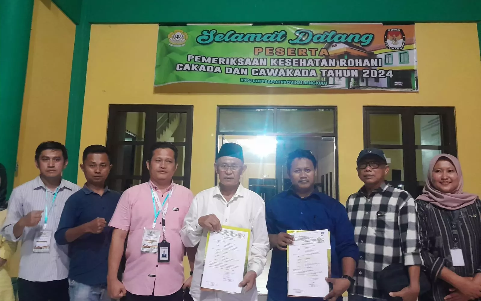 Paslon Bupati Mukomuko Tes Kejiwaan Hingga Malam