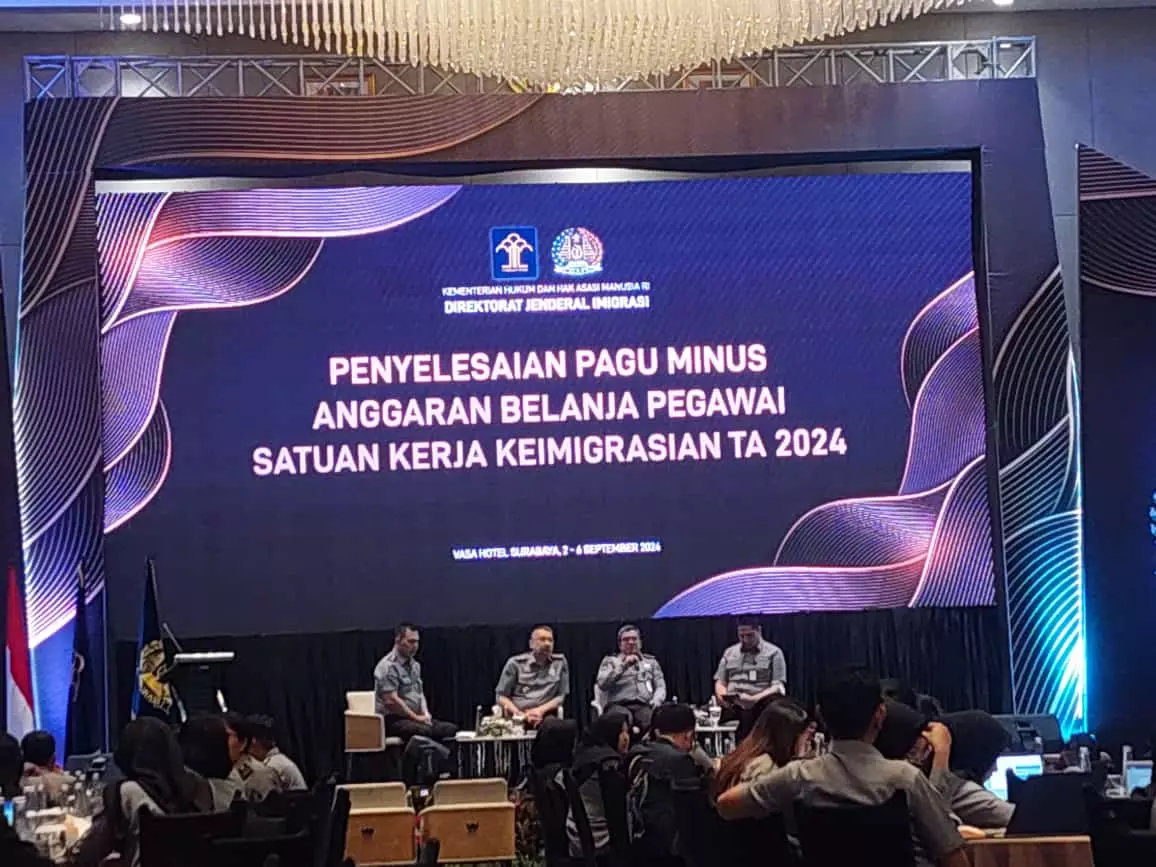 Pegawai Kantor Imigrasi Bengkulu Hadiri Kegiatan Penyelesaian Pagu Minus Anggaran Belanja di Surabaya