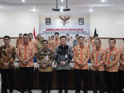 Kantor Imigrasi Kelas I TPI Bengkulu Ikuti Simulasi Desk Evaluasi Penilaian Zona Integritas Menuju WBK dan WBBM