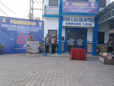 Pos Lantas di Simpang Lima Kota Bengkulu Aktif Lagi