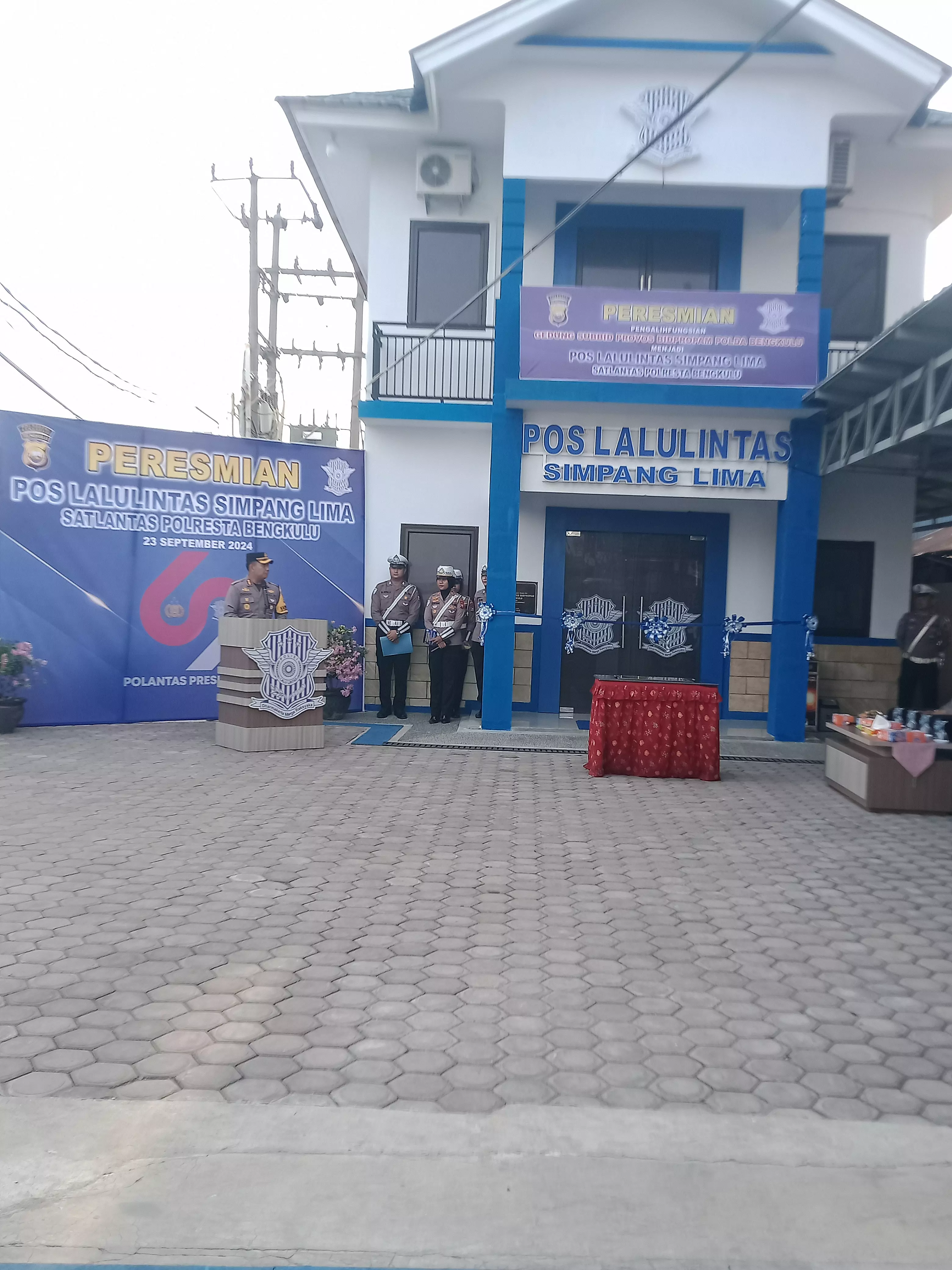 Pos Lantas di Simpang Lima Kota Bengkulu Aktif Lagi