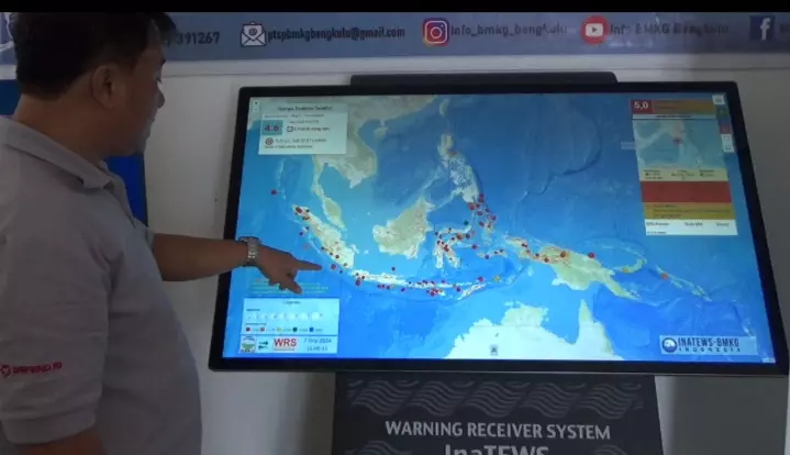 BMKG Catat 780 Kali Gempa Terjadi di Bengkulu Tahun 2024