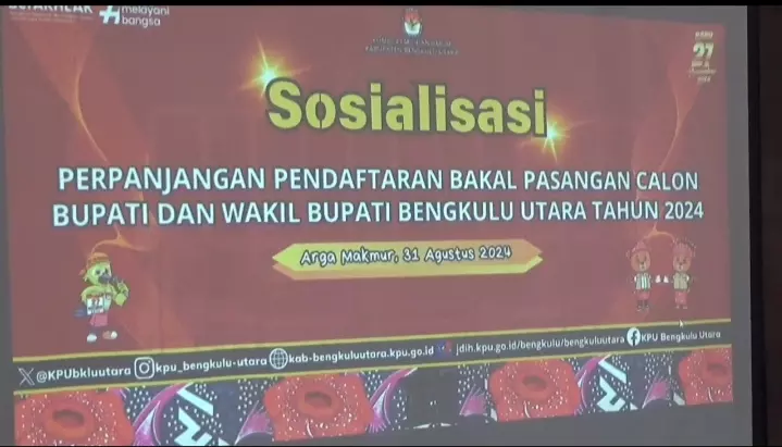 KPU Bengkulu Utara Perpanjang Masa Pendaftaran Pilbup