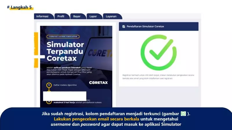 coretax pada situs pajak.go.id