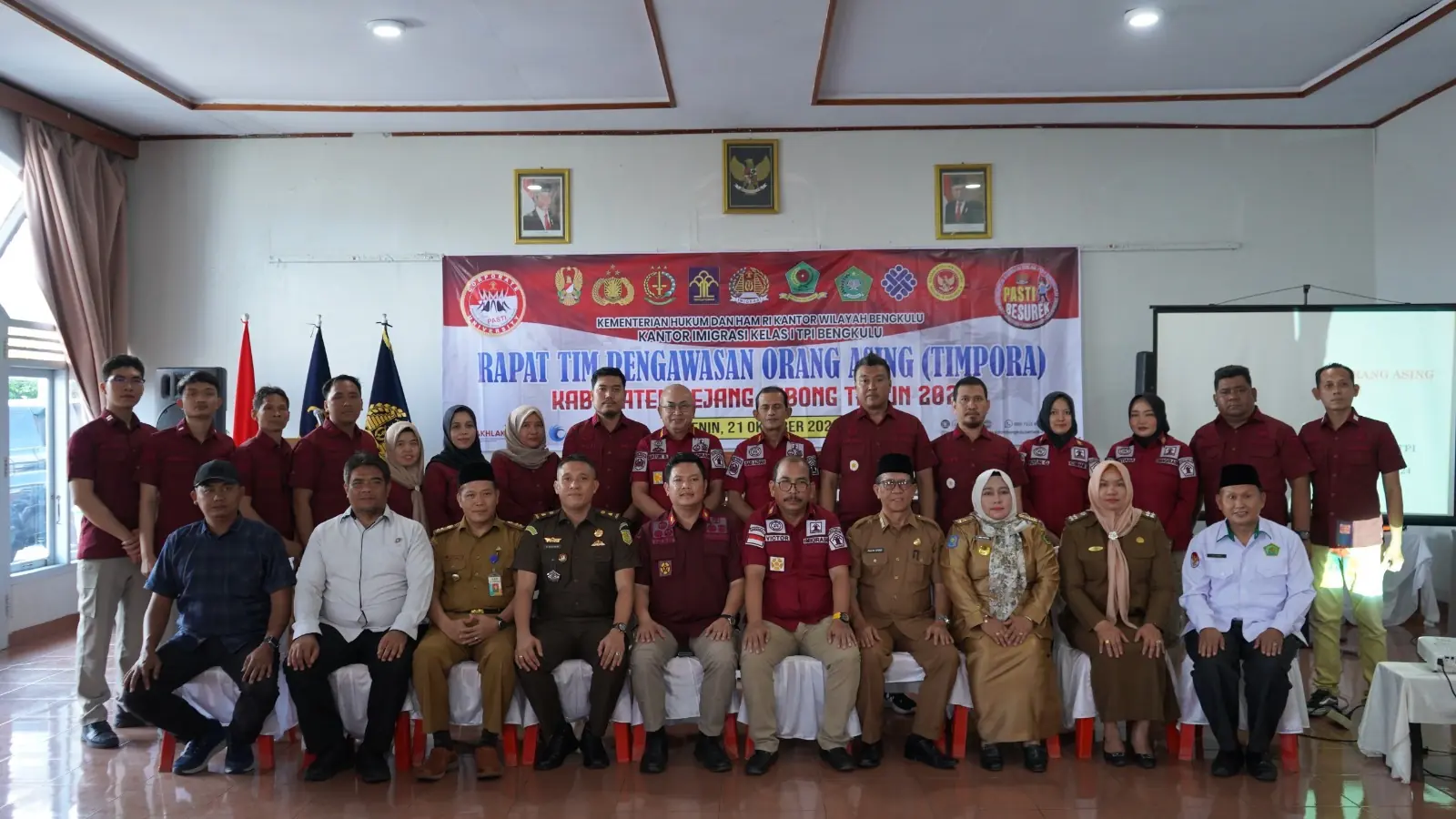 Kantor Imigrasi Kelas I TPI Bengkulu Gelar Rapat TIMPORA di Rejang Lebong