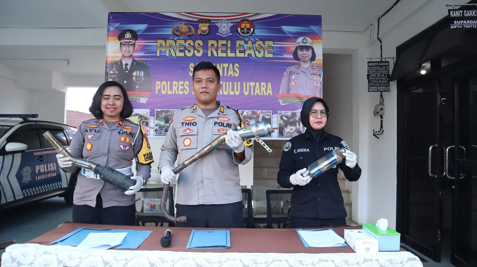 Ratusan Kendaraan dan Knalpot Racing Diamankan Polres Bengkulu Utara Selama Operasi Zebra Nala