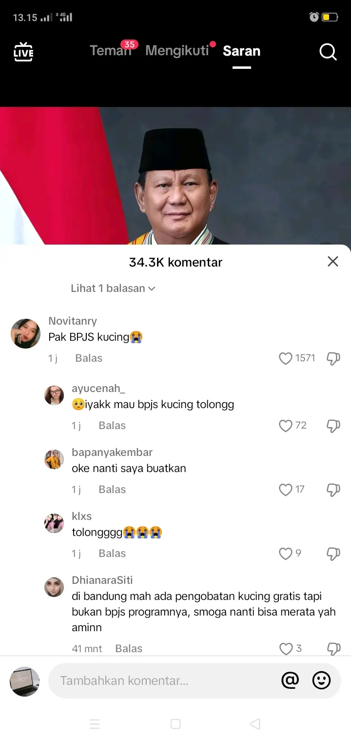 Ada-ada Saja, Usai Resmi Jadi Presiden Prabowo Diminta Buat BPJS untuk Kucing