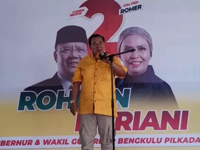 Bando Amin, Mantan Bupati Kepahiang Dukung Romer Saat Deklarasi Kemenangan