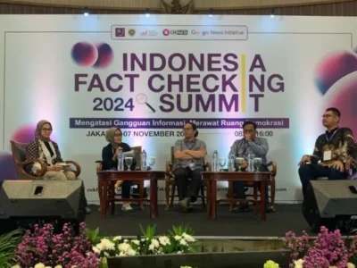 Indonesia Fact Checking Summit (IFCS) 2024 di  Jakarta, Kamis (7/10/2024).