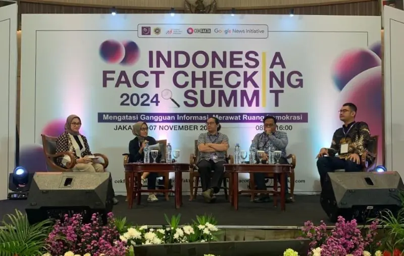 Indonesia Fact Checking Summit (IFCS) 2024 di  Jakarta, Kamis (7/10/2024).